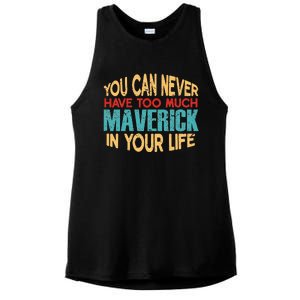 Funny Maverick Personalized  First Name Joke Item Ladies PosiCharge Tri-Blend Wicking Tank