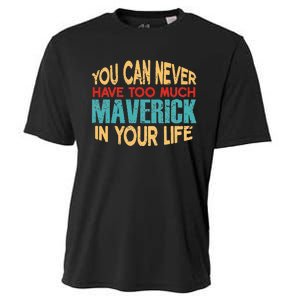 Funny Maverick Personalized  First Name Joke Item Cooling Performance Crew T-Shirt