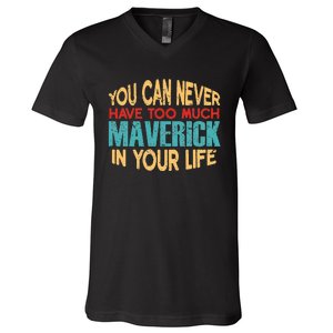 Funny Maverick Personalized  First Name Joke Item V-Neck T-Shirt