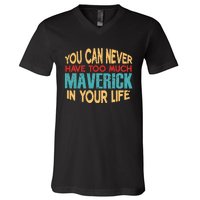 Funny Maverick Personalized  First Name Joke Item V-Neck T-Shirt