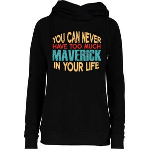 Funny Maverick Personalized  First Name Joke Item Womens Funnel Neck Pullover Hood