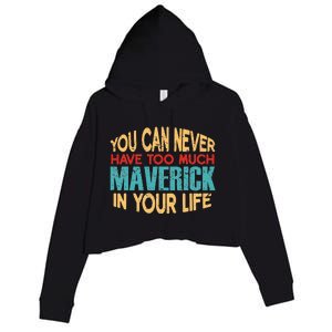 Funny Maverick Personalized  First Name Joke Item Crop Fleece Hoodie