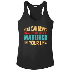 Funny Maverick Personalized  First Name Joke Item Ladies PosiCharge Competitor Racerback Tank