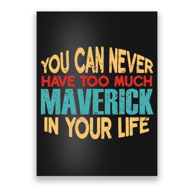 Funny Maverick Personalized  First Name Joke Item Poster
