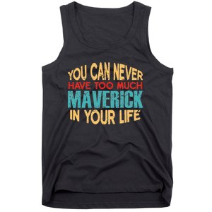 Funny Maverick Personalized  First Name Joke Item Tank Top