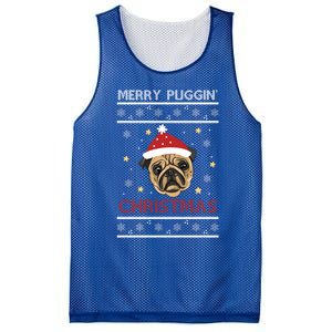 Funny Merry Puggin Christmas Christmas Pug Cool Gift Mesh Reversible Basketball Jersey Tank