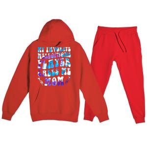 Favorite Mellophone Player Calls Me Mom Musical Instruments Premium Hooded Sweatsuit Set