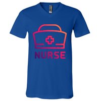 Funny Medical Practitioner Proud Nurse Retired Nurses Gift V-Neck T-Shirt