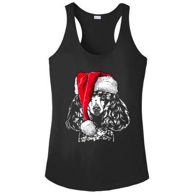 Funny Miniature Poodle Santa Christmas Dog Mom Gift Present Gift Ladies PosiCharge Competitor Racerback Tank