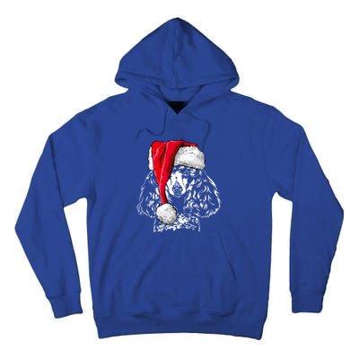 Funny Miniature Poodle Santa Christmas Dog Mom Gift Present Gift Tall Hoodie