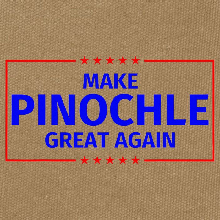 Funny Make Pinochle Great Again Parody Gifts Cotton Canvas Backpack