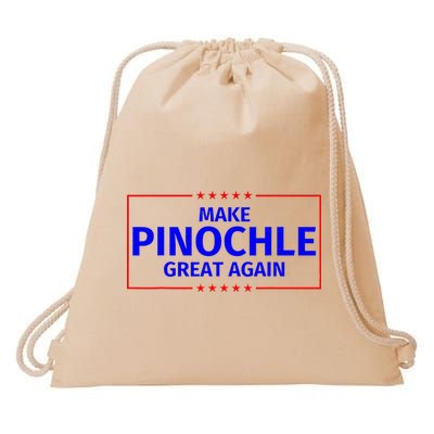Funny Make Pinochle Great Again Parody Gifts Drawstring Bag