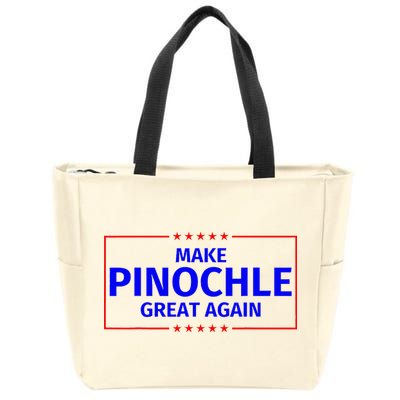 Funny Make Pinochle Great Again Parody Gifts Zip Tote Bag