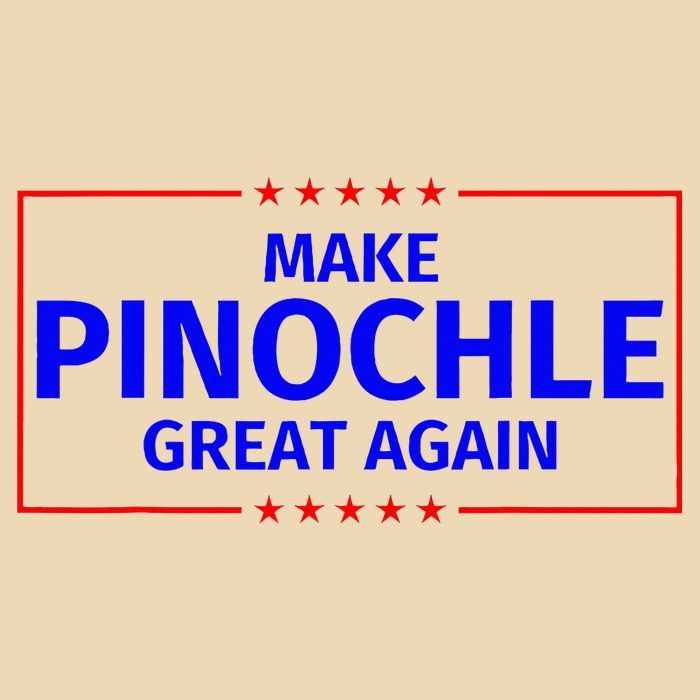 Funny Make Pinochle Great Again Parody Gifts Zip Tote Bag