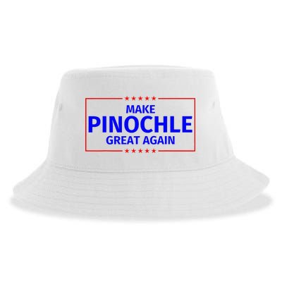 Funny Make Pinochle Great Again Parody Gifts Sustainable Bucket Hat