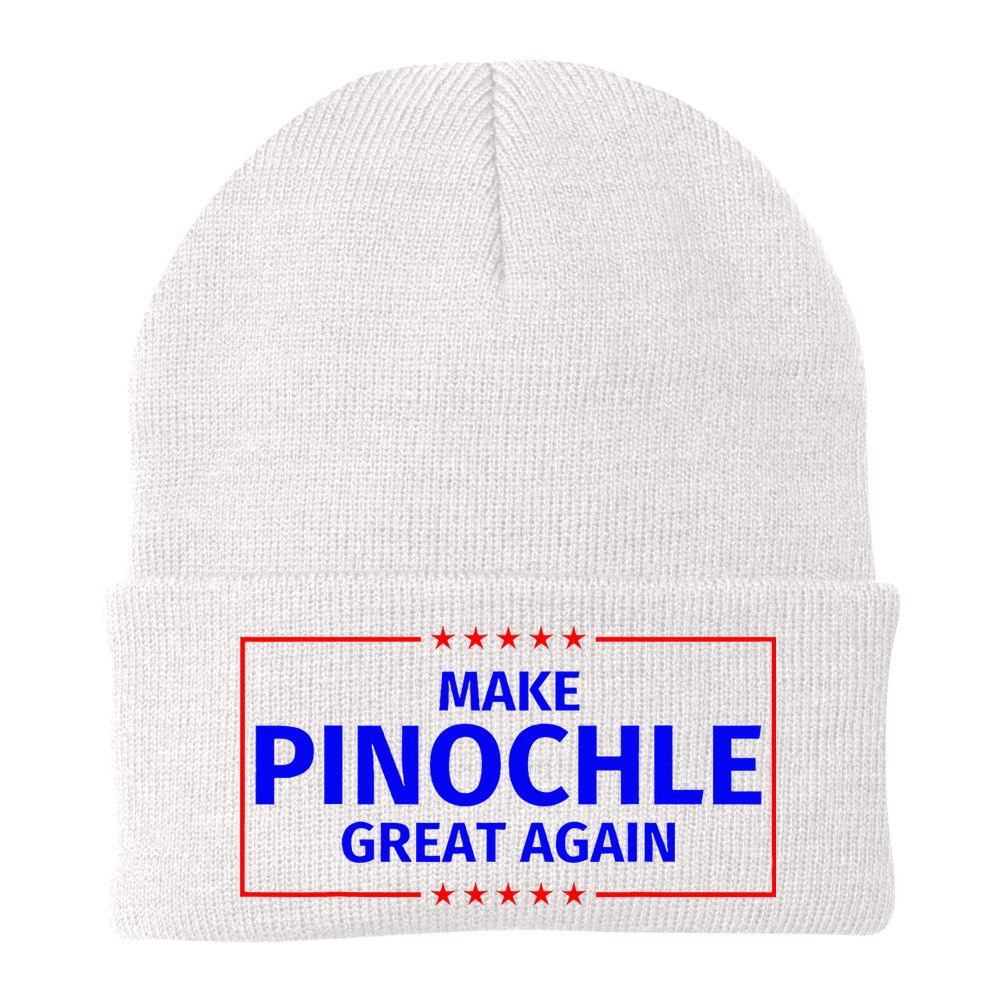 Funny Make Pinochle Great Again Parody Gifts Beanie