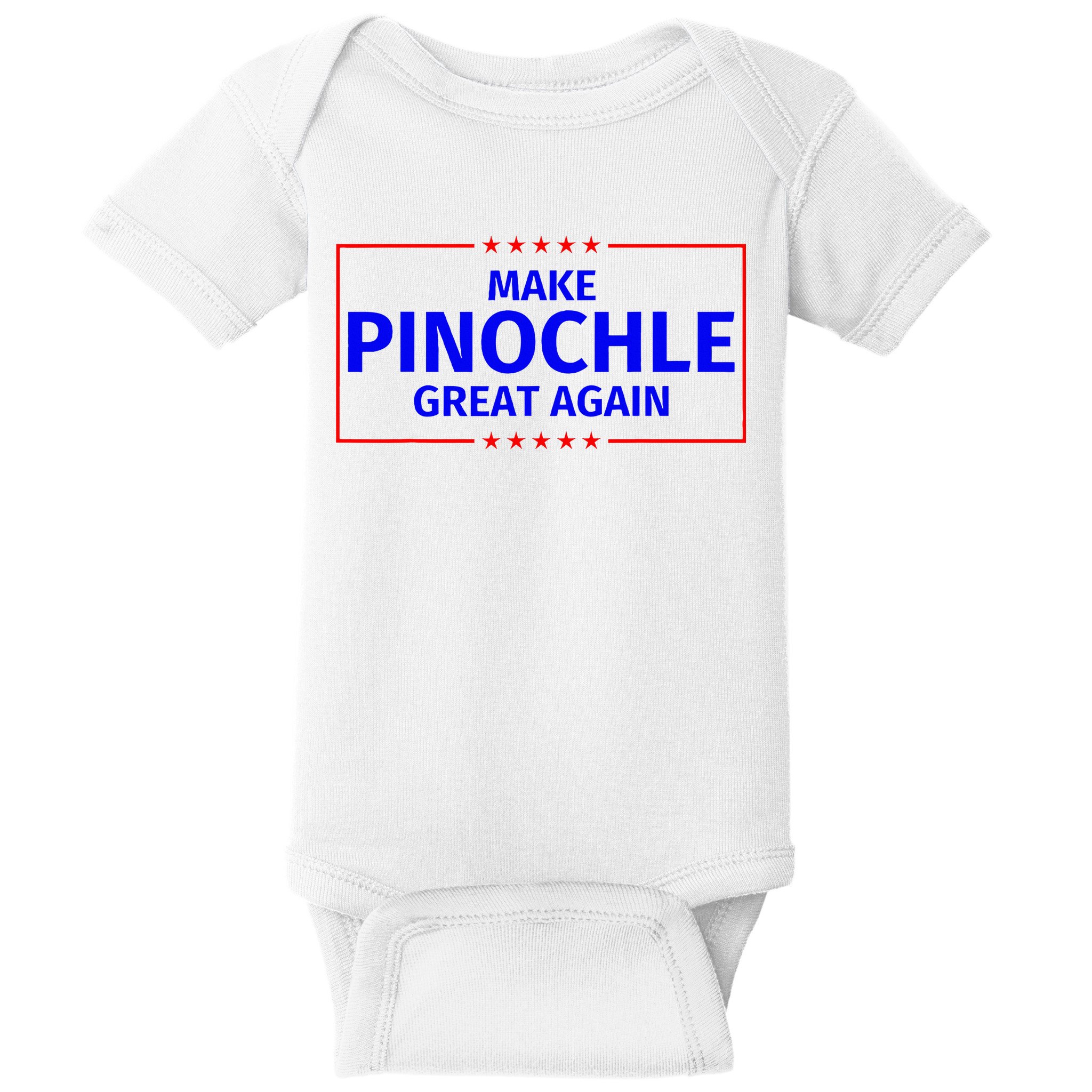 Funny Make Pinochle Great Again Parody Gifts Baby Bodysuit