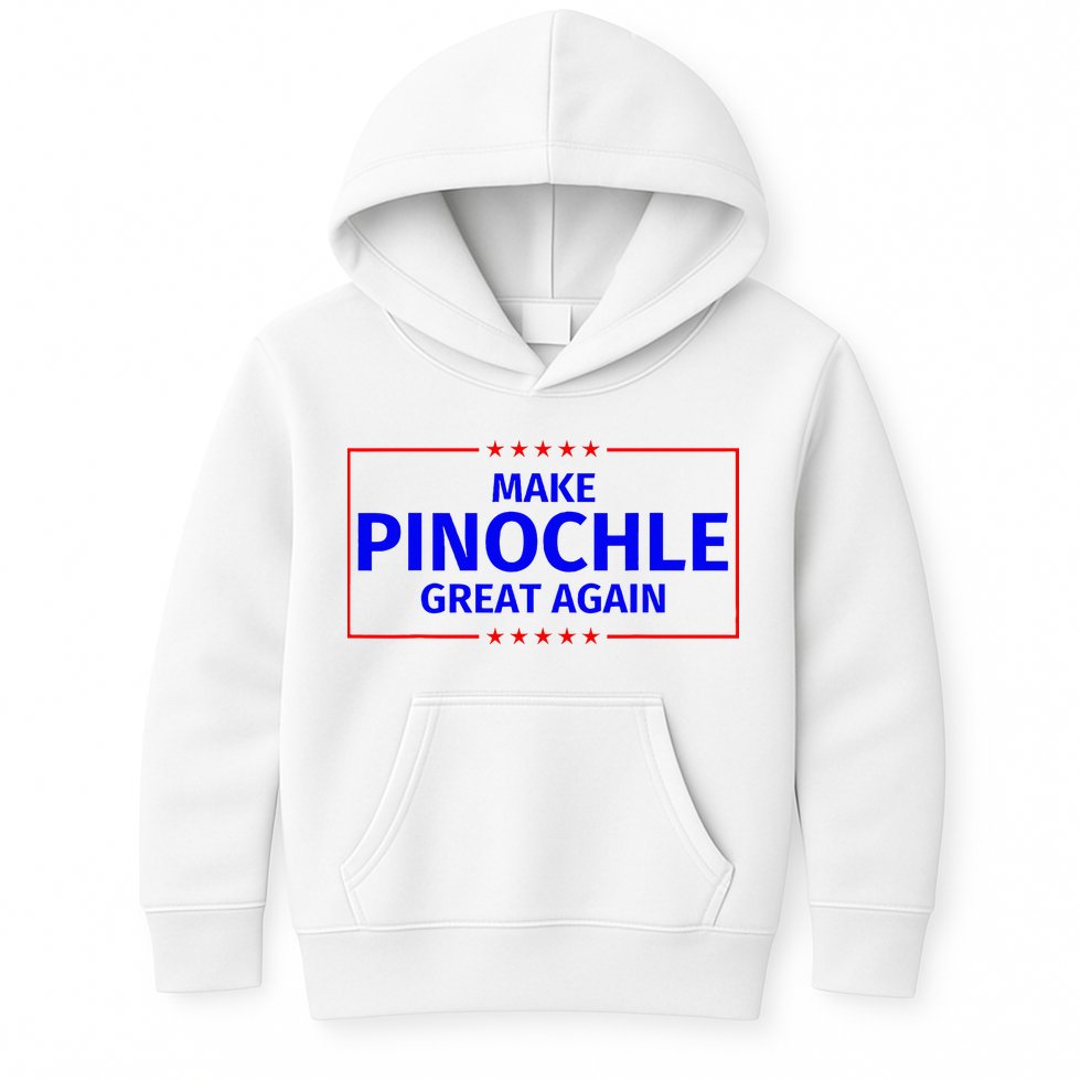 Funny Make Pinochle Great Again Parody Gifts Kids Hoodie