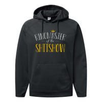 Funny Mom Parents Ringmaster Of The Shitshow Gift Performance Fleece Hoodie