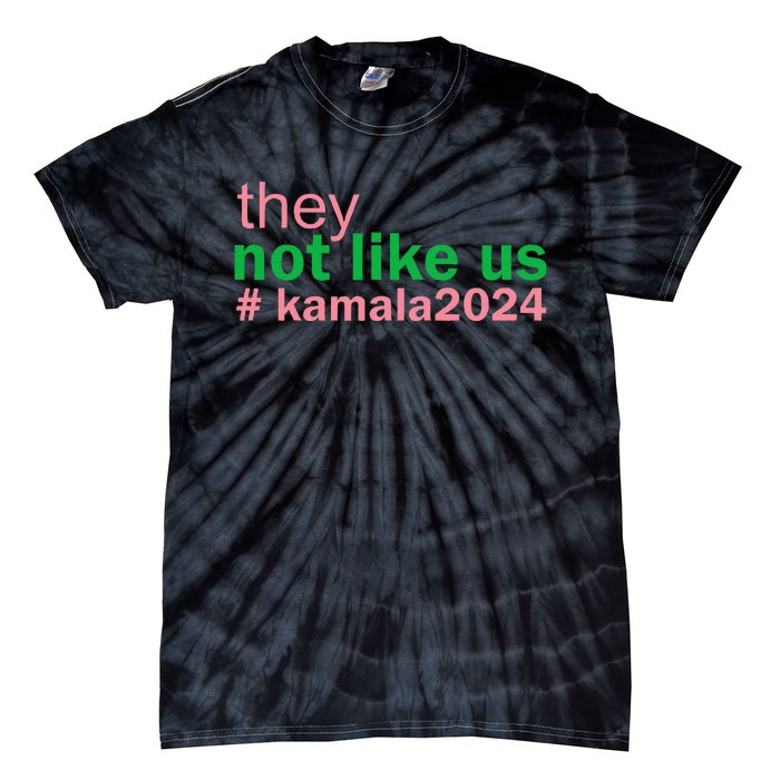 Femininomenon Madam Pres Kamala They Not Like Us Brat Tie-Dye T-Shirt