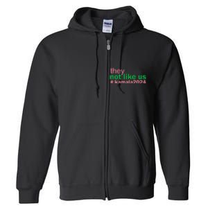 Femininomenon Madam Pres Kamala They Not Like Us Brat Full Zip Hoodie