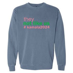 Femininomenon Madam Pres Kamala They Not Like Us Brat Garment-Dyed Sweatshirt