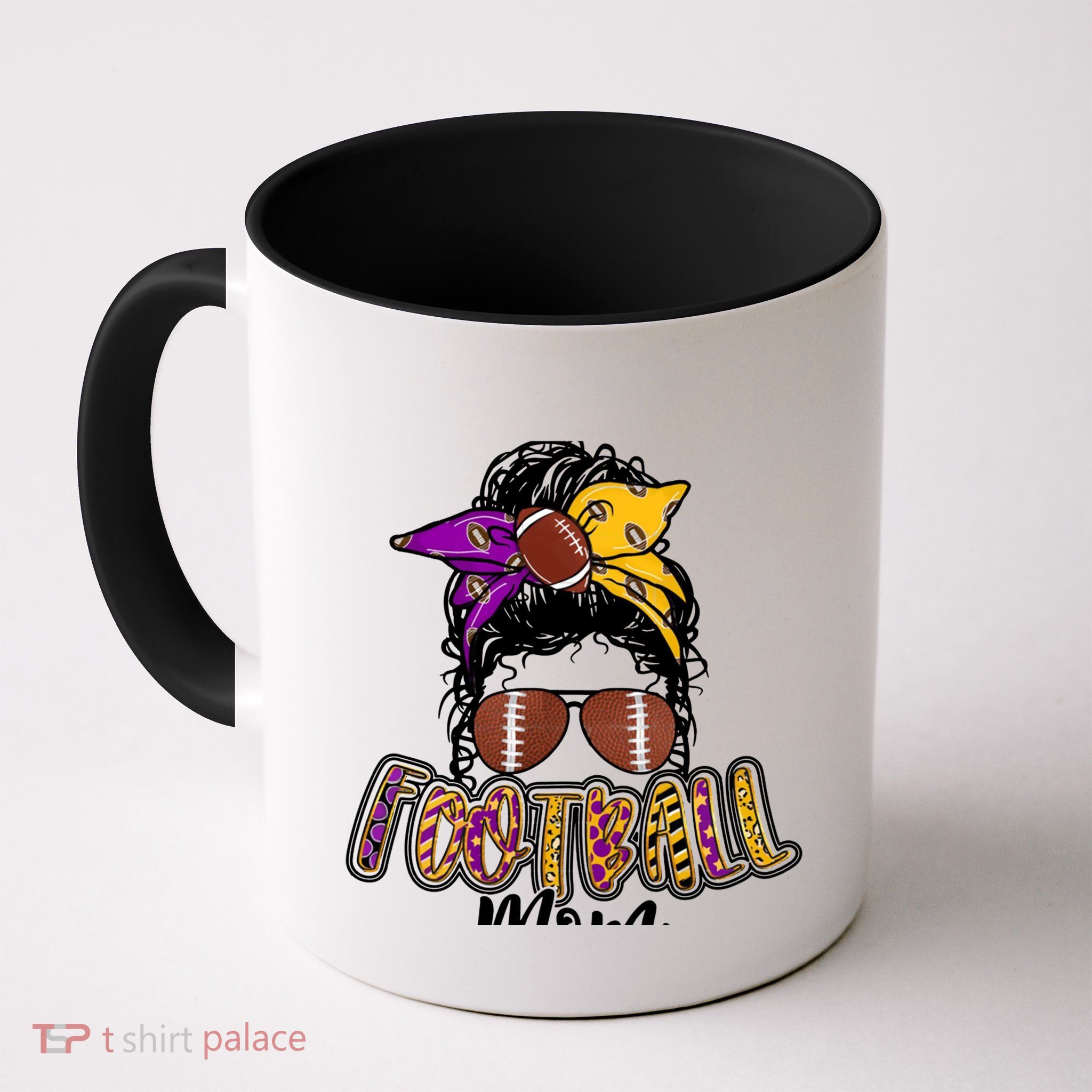 Football Mom Purple And Gold Gift Mug