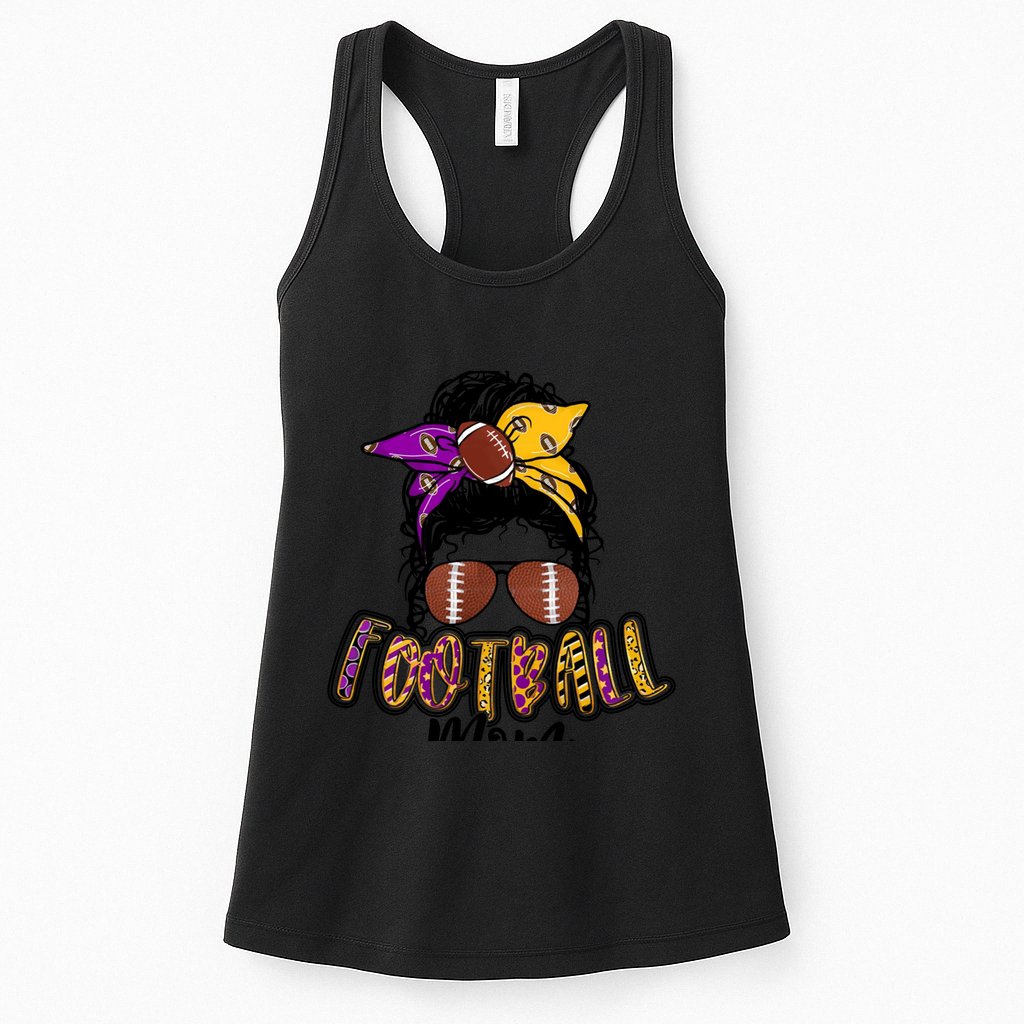 Football Mom Purple And Gold Gift Womens Tank Top
