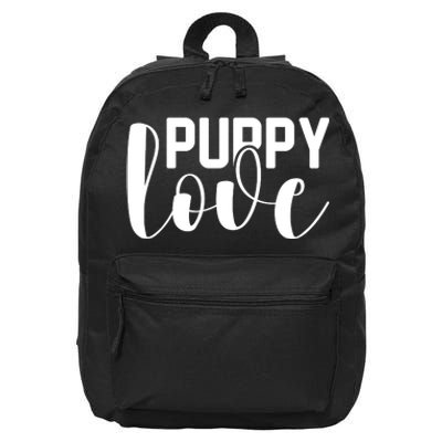 Funny Mom Puppy Love Graphic 16 in Basic Backpack