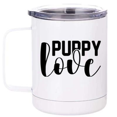 Funny Mom Puppy Love Graphic 12 oz Stainless Steel Tumbler Cup