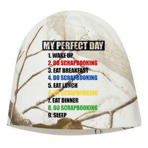 Fun My Perfect Day Do Scrapbooking Who Love Scrapbook Gift Kati - Camo Knit Beanie