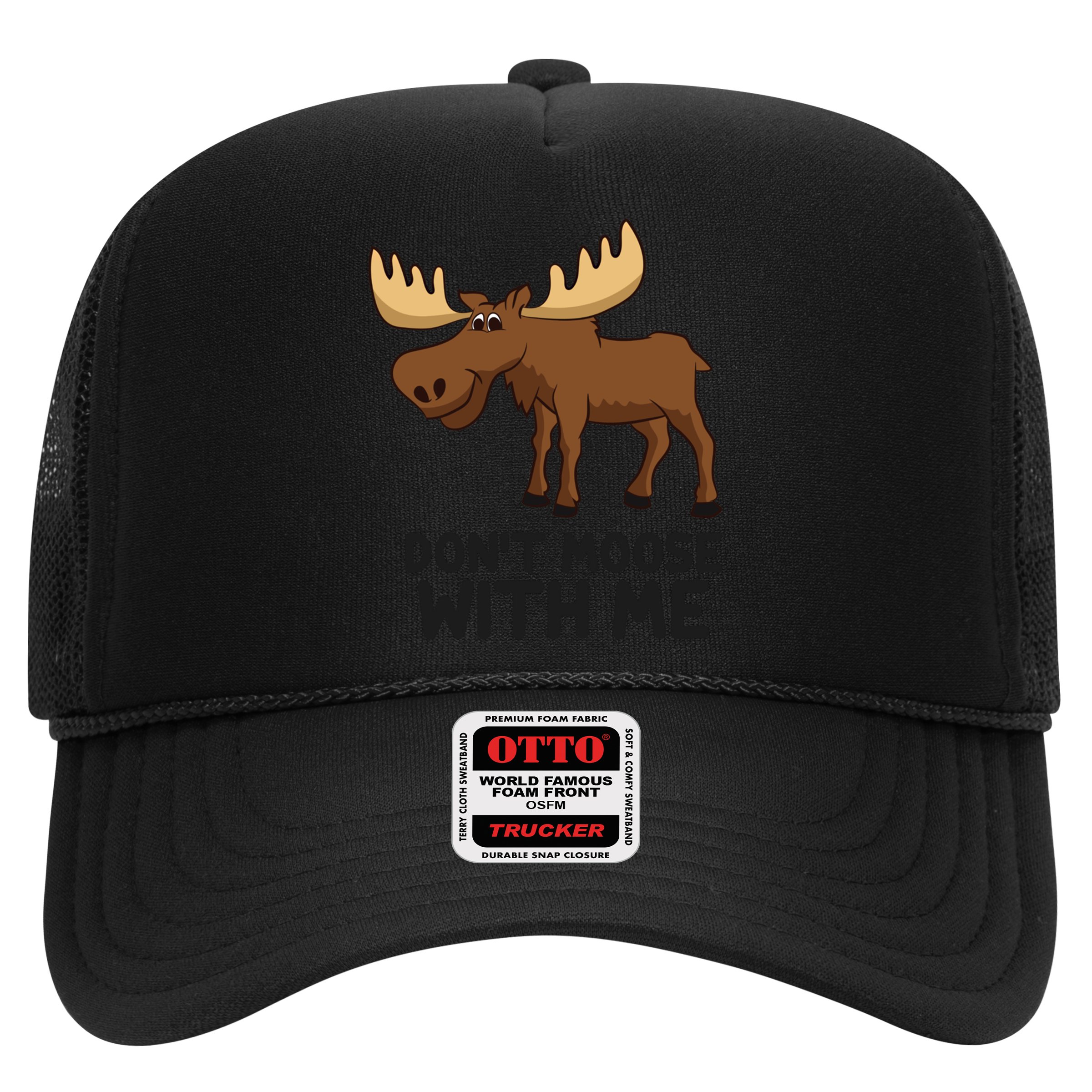 Funny Moose Pun Don't Moose With Me Funny Elk Moose Gift Hat