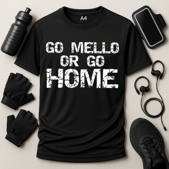 Funny Mellophone Pun Band Quote Go Mello Or Go Home Cool Gift Cooling Performance Crew T-Shirt