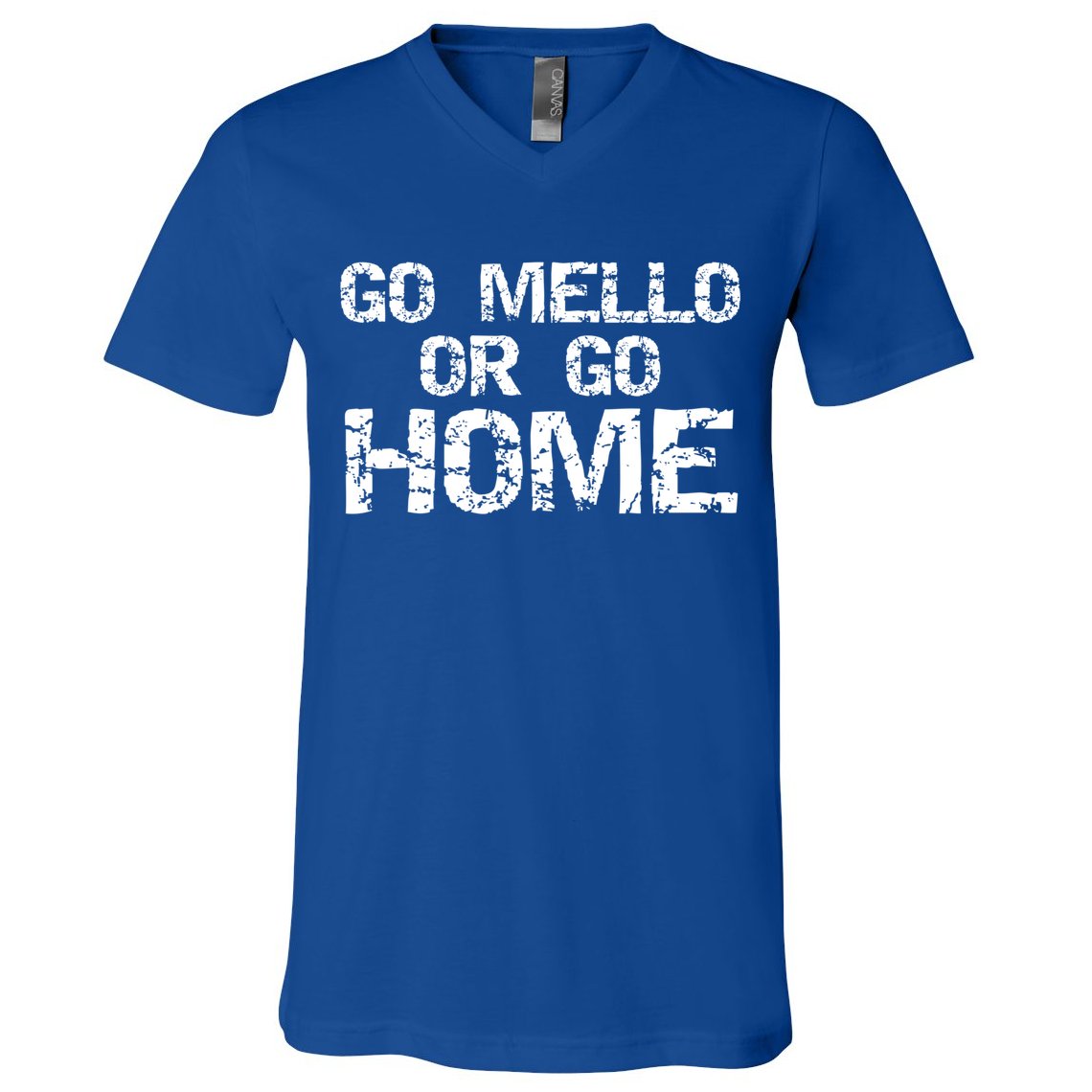 Funny Mellophone Pun Band Quote Go Mello Or Go Home Cool Gift V-Neck T-Shirt