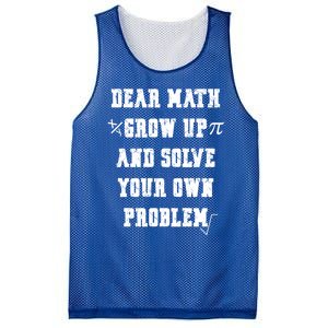 Funny Math Quote Ns Dear Math Cute Gift Mesh Reversible Basketball Jersey Tank