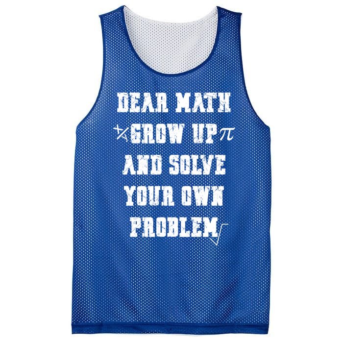 Funny Math Quote Ns Dear Math Cute Gift Mesh Reversible Basketball Jersey Tank