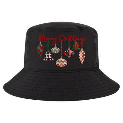 Funny Merry Quiltmas Quilting Christmas Ornament Sewing Cool Comfort Performance Bucket Hat