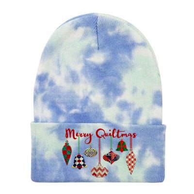 Funny Merry Quiltmas Quilting Christmas Ornament Sewing Tie Dye 12in Knit Beanie