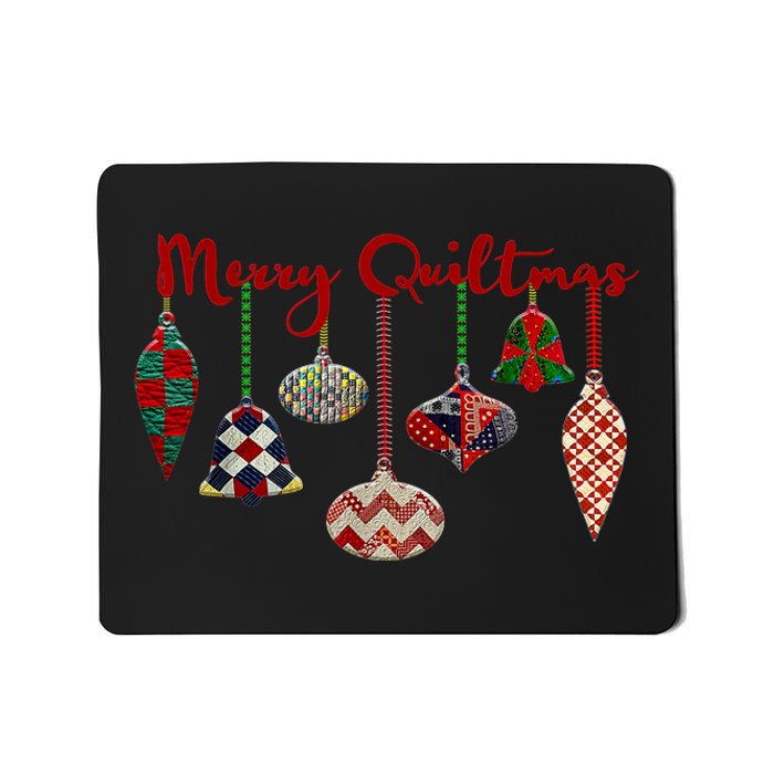 Funny Merry Quiltmas Quilting Christmas Ornament Sewing Mousepad