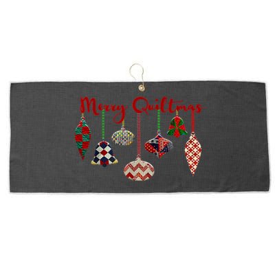 Funny Merry Quiltmas Quilting Christmas Ornament Sewing Large Microfiber Waffle Golf Towel