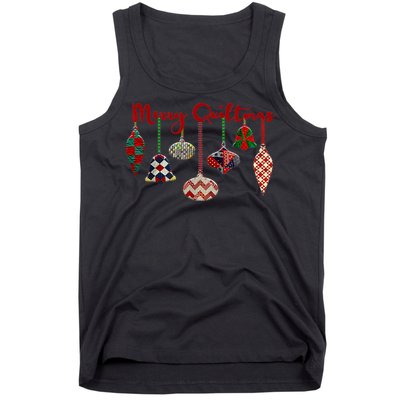 Funny Merry Quiltmas Quilting Christmas Ornament Sewing Tank Top