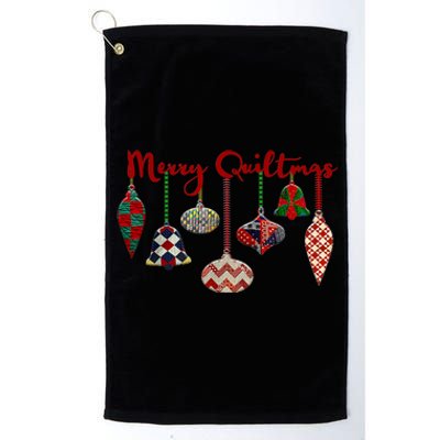 Funny Merry Quiltmas Quilting Christmas Ornament Sewing Platinum Collection Golf Towel