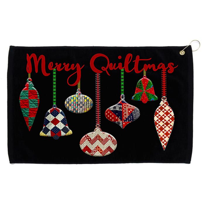 Funny Merry Quiltmas Quilting Christmas Ornament Sewing Grommeted Golf Towel