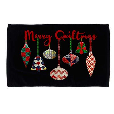 Funny Merry Quiltmas Quilting Christmas Ornament Sewing Microfiber Hand Towel