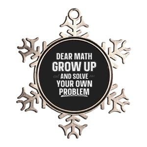 Funny Math Quote For Girls Math Teacher Metallic Star Ornament