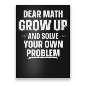 Funny Math Quote For Girls Math Teacher Poster