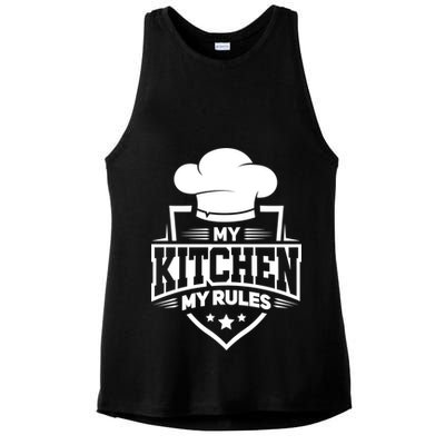 Funny My Rules Culinary Cook Gift Fine Dining Funny Chef Meaningful Gift Ladies PosiCharge Tri-Blend Wicking Tank