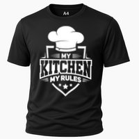 Funny My Rules Culinary Cook Gift Fine Dining Funny Chef Meaningful Gift Cooling Performance Crew T-Shirt