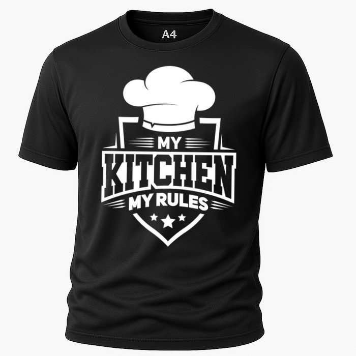 Funny My Rules Culinary Cook Gift Fine Dining Funny Chef Meaningful Gift Cooling Performance Crew T-Shirt