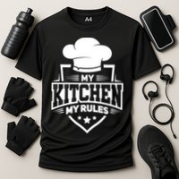 Funny My Rules Culinary Cook Gift Fine Dining Funny Chef Meaningful Gift Cooling Performance Crew T-Shirt